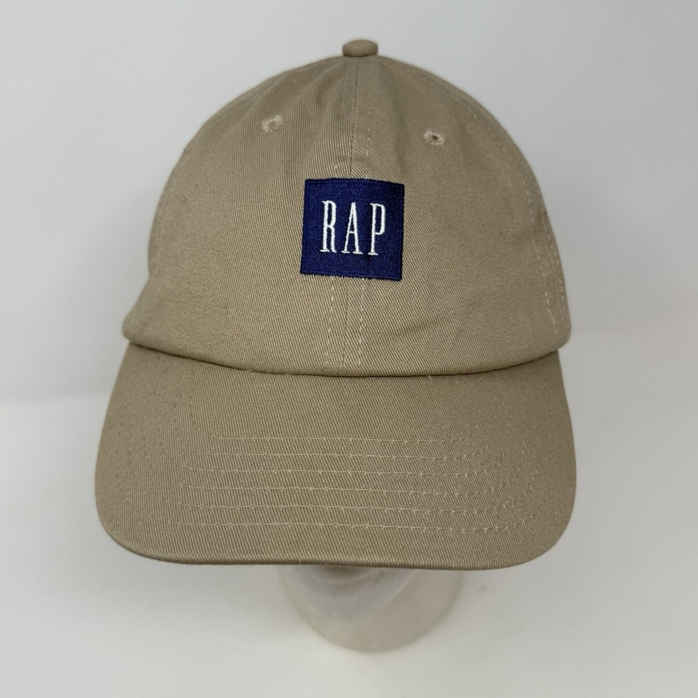 GAP Style "Rap" Dad Hat Cap Streetwear‎ Hip-Hop Adjustable Strapback Beige Tan